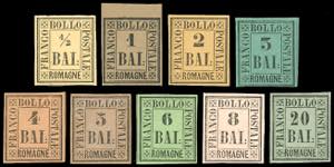 1859 - Serie completa (1/9), nuovi, gomma ... 