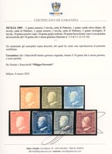 1859 - Lemissione completa di 7 ... 