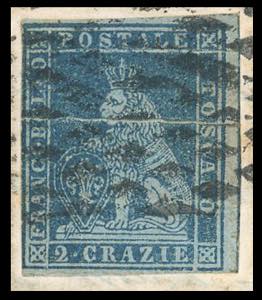 1852 - 2 crazie azzurro grigio, ... 