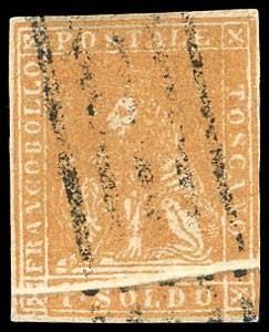 1857 - 1 soldo ocra, II emissione (11), ... 
