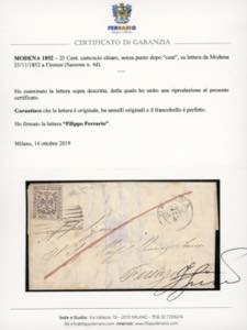 1852 - 25 cent. camoscio chiaro, ... 