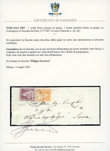 1857 - 1 soldo bistro arancio su ... 