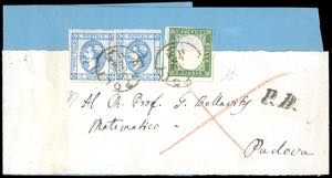 1863 - 15 cent. Litografico, I tipo, due ... 