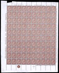 1866 - 30 cent. De La Rue, tiratura di ... 