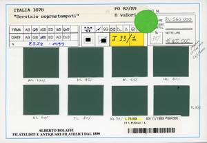 1878 - Servizio soprastampati, ... 