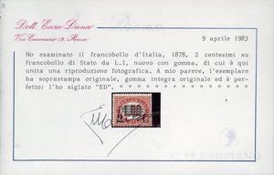 1878 - Servizio soprastampati, ... 