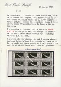 1930 - 7,70 lire Crociera Balbo, ... 