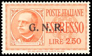 ESPRESSI 1944 - 2,50 lire, soprastampa ... 