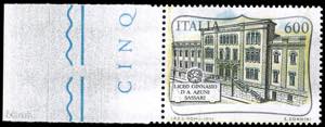 1991 - 600 lire Liceo grigio, francobollo ... 