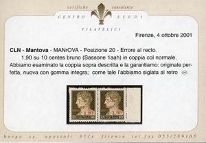 MANTOVA 1945 - 1,90 lire su 10 ... 