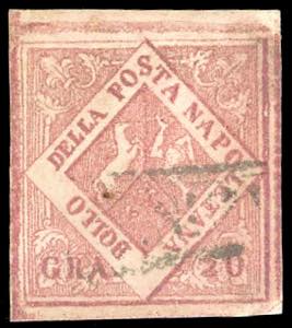 1859 - 20 grana rosa brunastro, falso per ... 