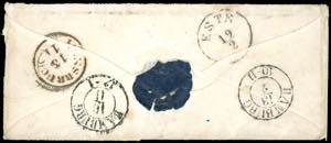 1855 - 45 cent. azzurro, III tipo, ... 