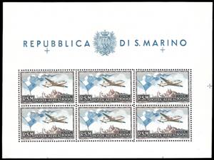 1951 - 1.000 lire Bandierone, foglietto ... 