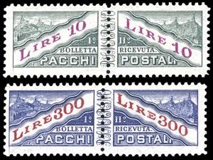 1953 - 10 e 300 lire, filigrana ruota ... 