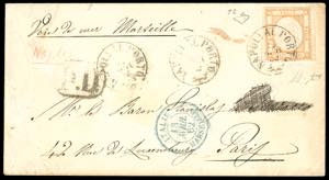 1862 - 10 grana arancio (22), perfetto, su ... 