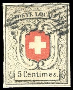 SVIZZERA CANTONALI GINEVRA 1851 - 5 cent. ... 