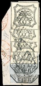 1864 - 6 baj lilla grigio, due esemplari, 8 ... 