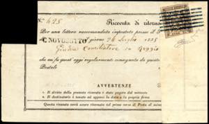 1855 - 25 cent. camoscio chiarissimo rosaceo ... 