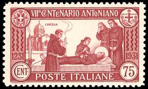 1931 - 75 cent. S.Antonio, dent. 12 (299), ... 