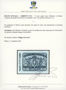 1911 - 15 cent. Michetti, libretto ... 