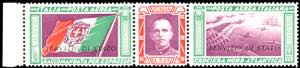 1933 - 5,25 + 44,75 lire Trittico Servizio ... 