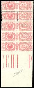 1930 - 25 cent. fasci al centro, striscia ... 