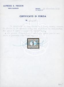 1870 - 1 lira azzurro chiaro e ... 