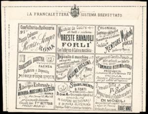 FRANCALETTERE 1887 - 1 cent. su 2 ... 