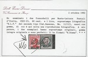1922/23 - Soprastampati BLP del II ... 