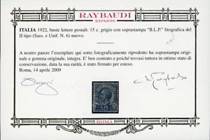 1922/23 - Soprastampati BLP del II ... 