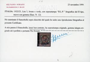 1922/23 - Soprastampati BLP del II ... 