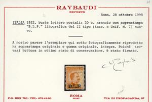 1922/23 - Soprastampati BLP del II ... 