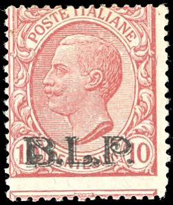 1922/23 - 10 cent., soprastampa BLP del II ... 