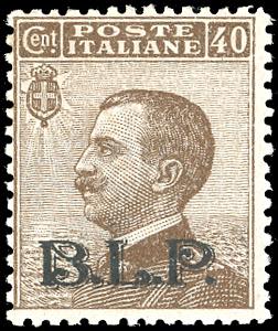 1922/23 - 40 cent., soprastampa BLP del II ... 