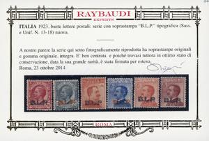 1923 - Soprastampati BLP del III ... 