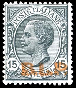 1923 - 15 cent. soprastampa BLP del III tipo ... 