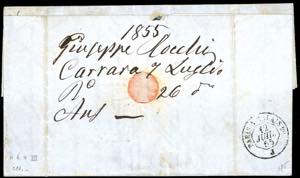 1855 - 1 lira bianco, punto dopo ... 