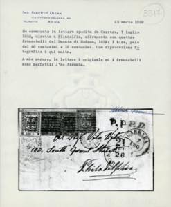 1855 - 1 lira bianco, punto dopo ... 