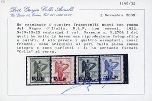 1922 - Vittoria soprastampa BLP, ... 