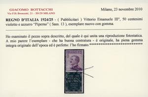 1924 - 50 cent. Piperno (13), ... 