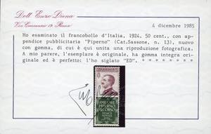 1924 - 50 cent. Piperno (13), ... 