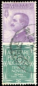 1924 - 50 cent. Piperno (13), usato, ... 