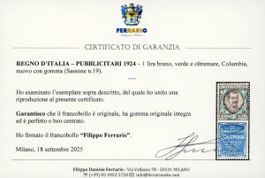 1924 - 1 lira Columbia (19), ... 