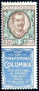 1924 - 1 lira Columbia (19), nuovo, gomma ... 