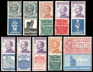 1924 - Pubblicitari, dieci valori ... 