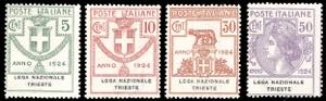 LEGA NAZIONALE TRIESTE 1924 - Serie completa ... 