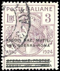 ASSOC.NAZ.MUTIL.INV.GUERRA-ROMA 1924 -  3 ... 