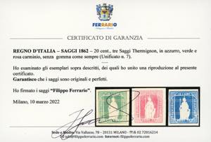 1862 - 20 cent. saggi Thermignon ... 