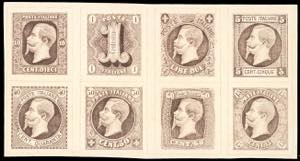 1863 - Saggi Ronchi, foglietto contenente ... 