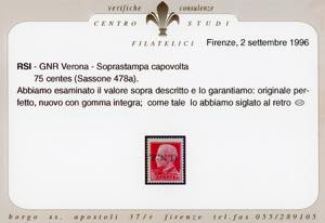 1944 - Soprastampati G.N.R. di ... 